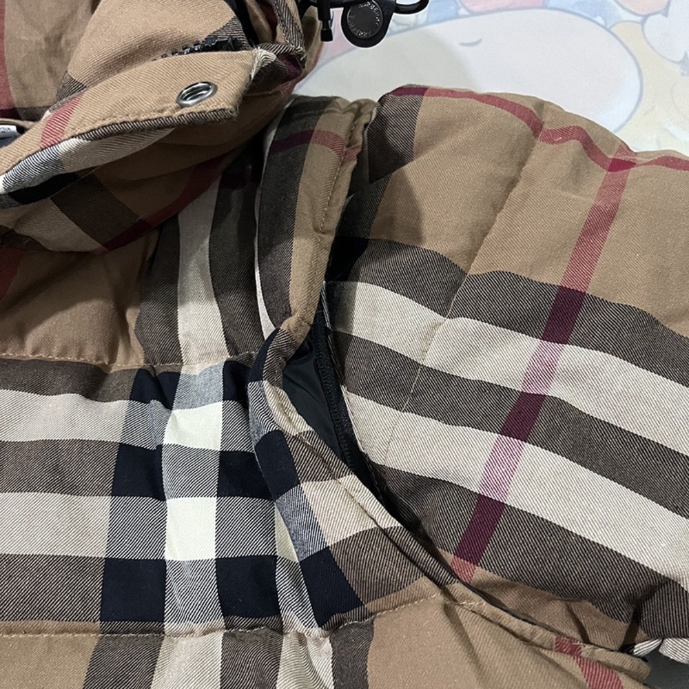Burberry Checked Hooded Down Jacket - image 3